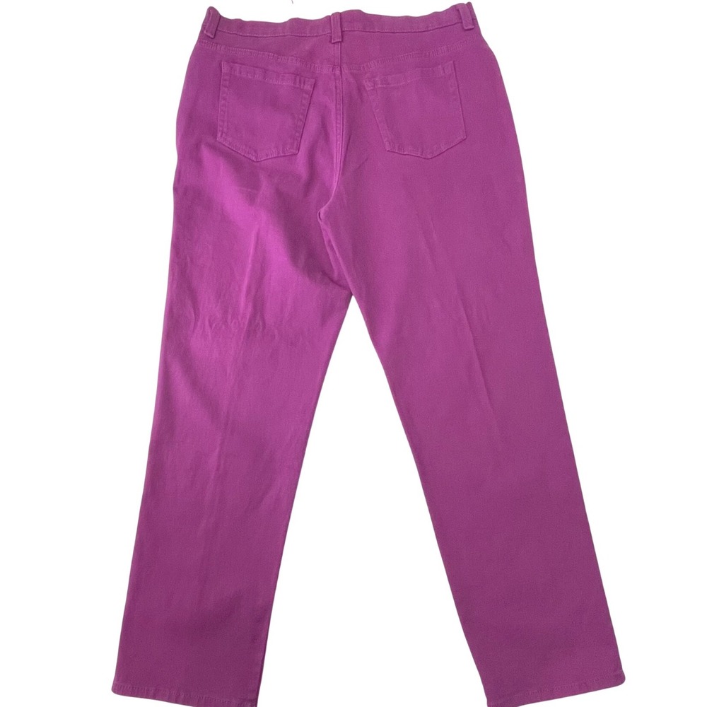 New Gloria Vanderbilt Amanda Jeans Wns 16R Magenta Barbiecore Straight Leg *READ